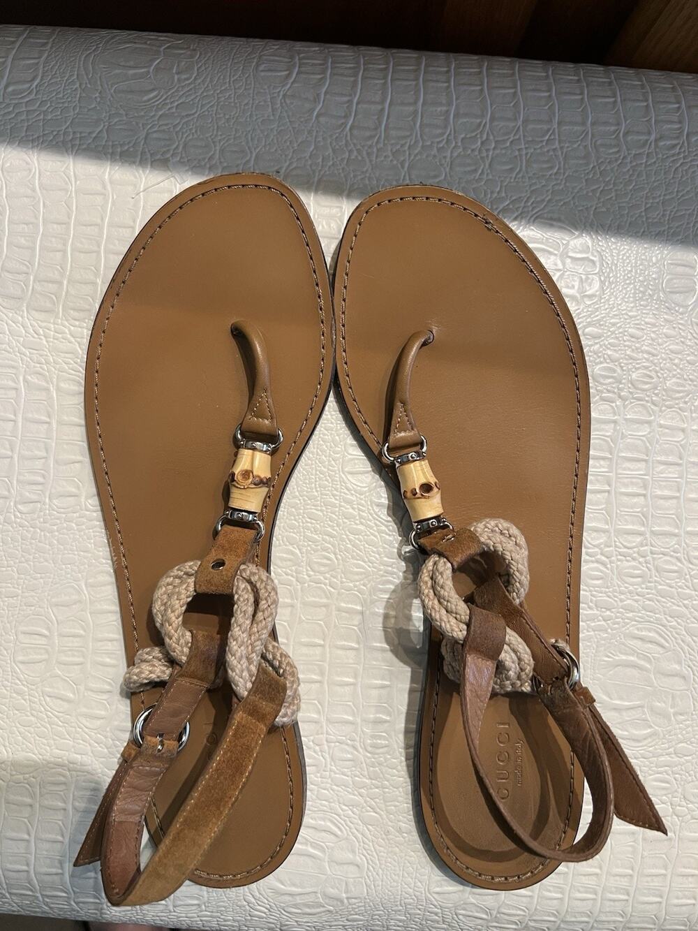 Gucci Nautical Flat Sandals 42 uS 11